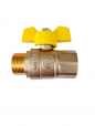 Кран шаровый 1/2 ВH (ручка жёлтая) LB PN40 Кран шаровый 1/2 ВH (ручка жёлтая) LB PN40