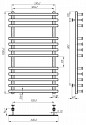 Radiator de baie OMEGA 500*1000 inox (negru) Radiator de baie OMEGA 500*1000 inox (negru)
