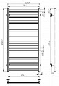 Radiator de baie NOVA 500*1000 inox (negru) Radiator de baie NOVA 500*1000 inox (negru)